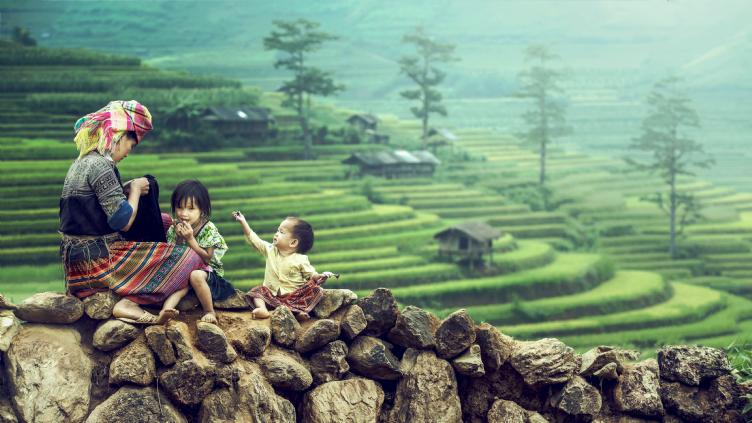 The beauty of new day on rice terrace from Lim Mong 